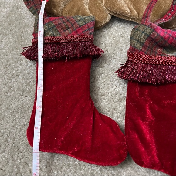 🛍️10 Velvet Tree Stocking Decor 7 inches x 3.5 inches - Picture 3 of 3